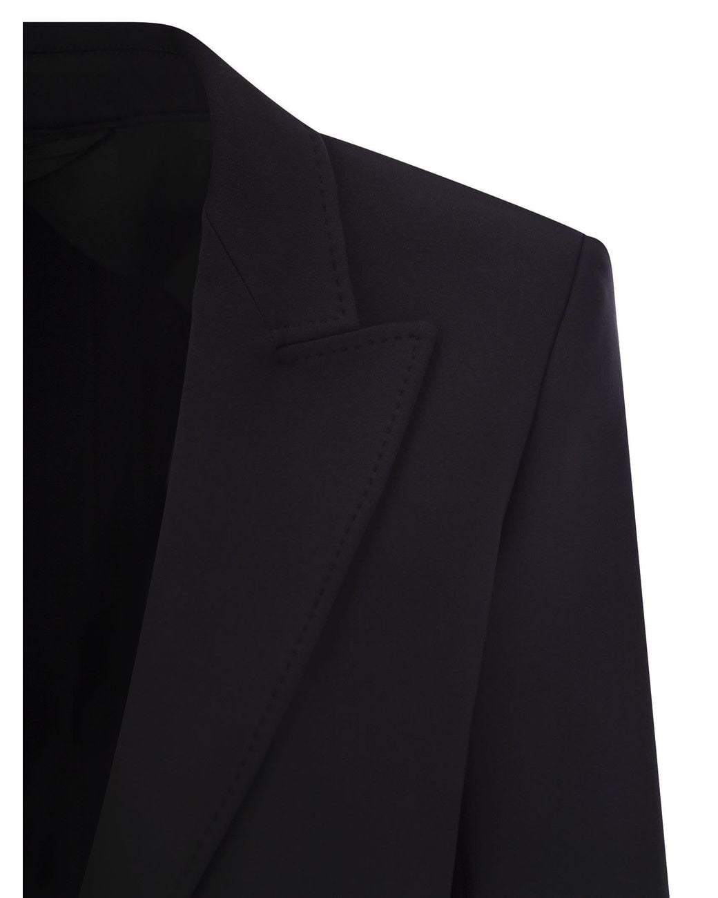 Max Mara Blue Studio Single-Breasted Long-Sleeved Jacket
