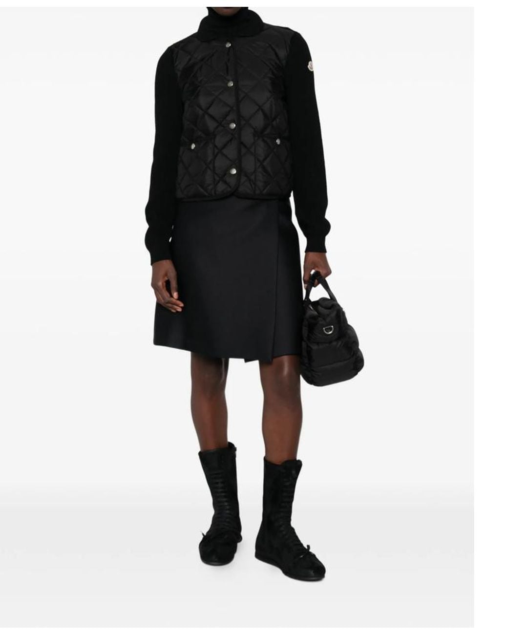 Moncler Black Long-Sleeve Cardigan