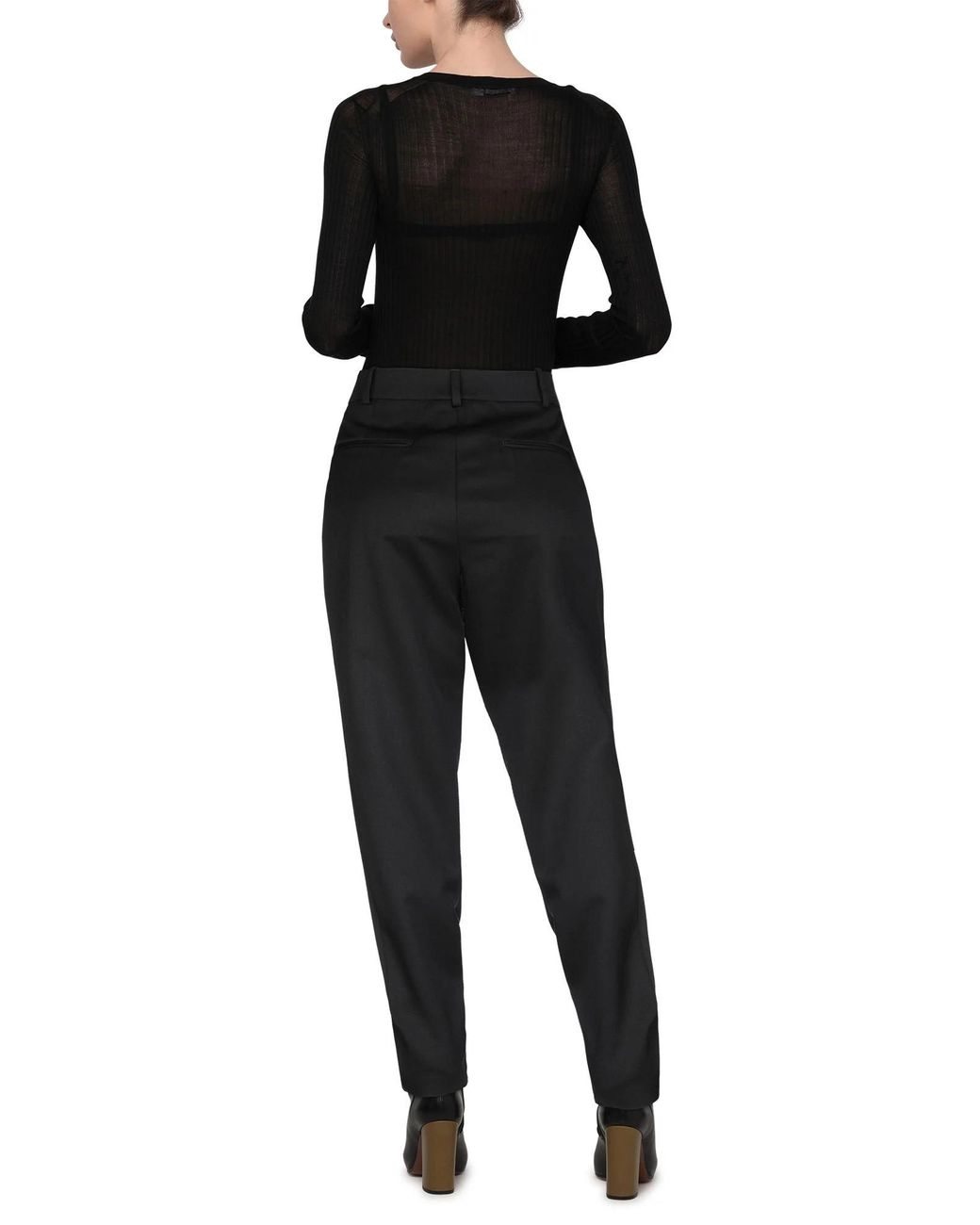 Saint Laurent Black Wool Casual Pants