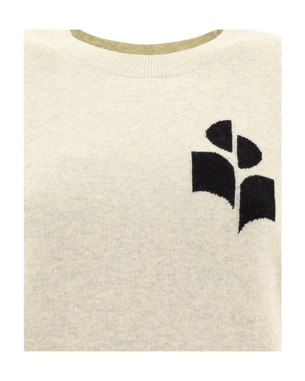 Isabel Marant White Isabel Marant Étoile Marisans Logo Intarsia Knitted Jumper