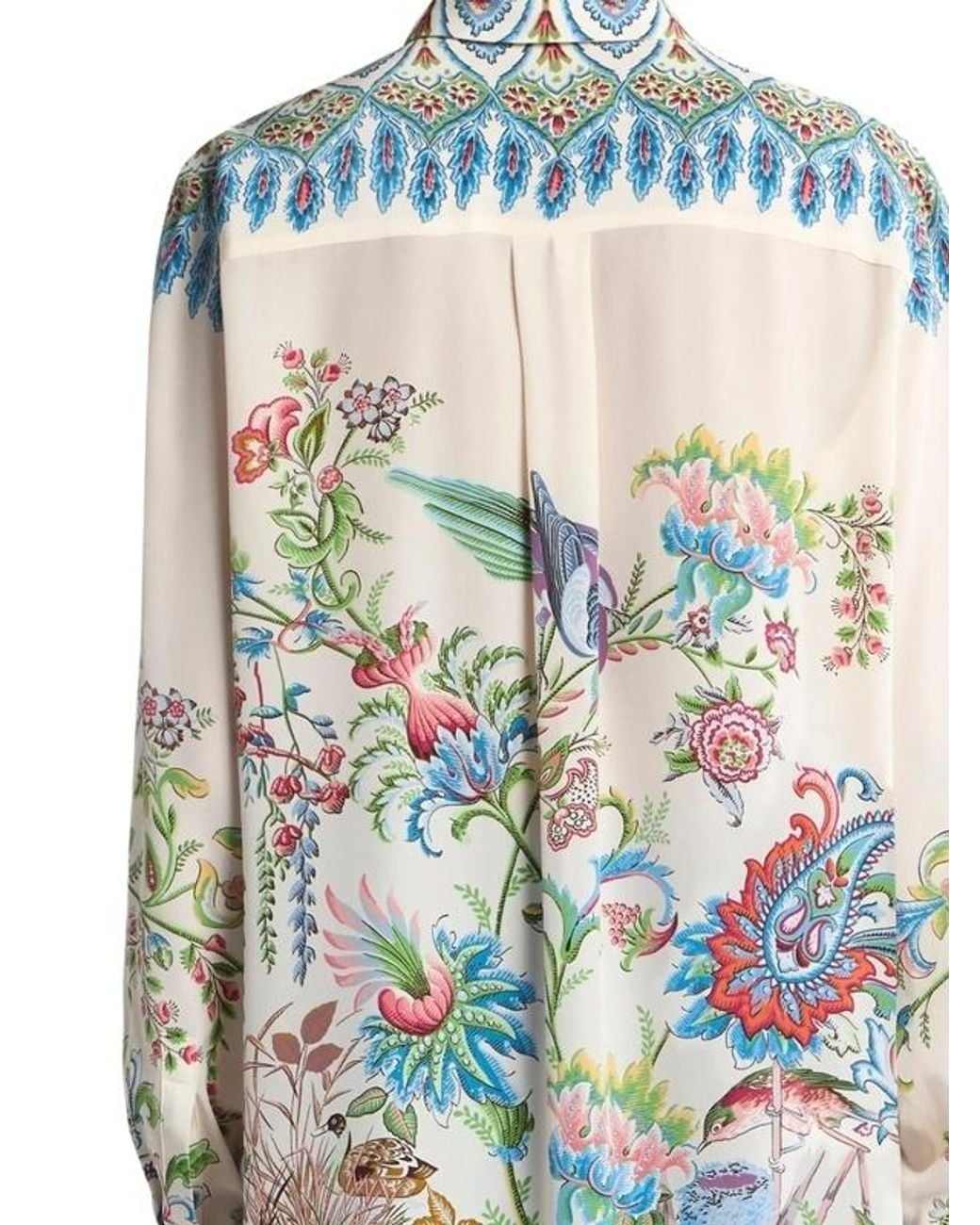 Etro White Pattern-Printed Long-Sleeved Shirt