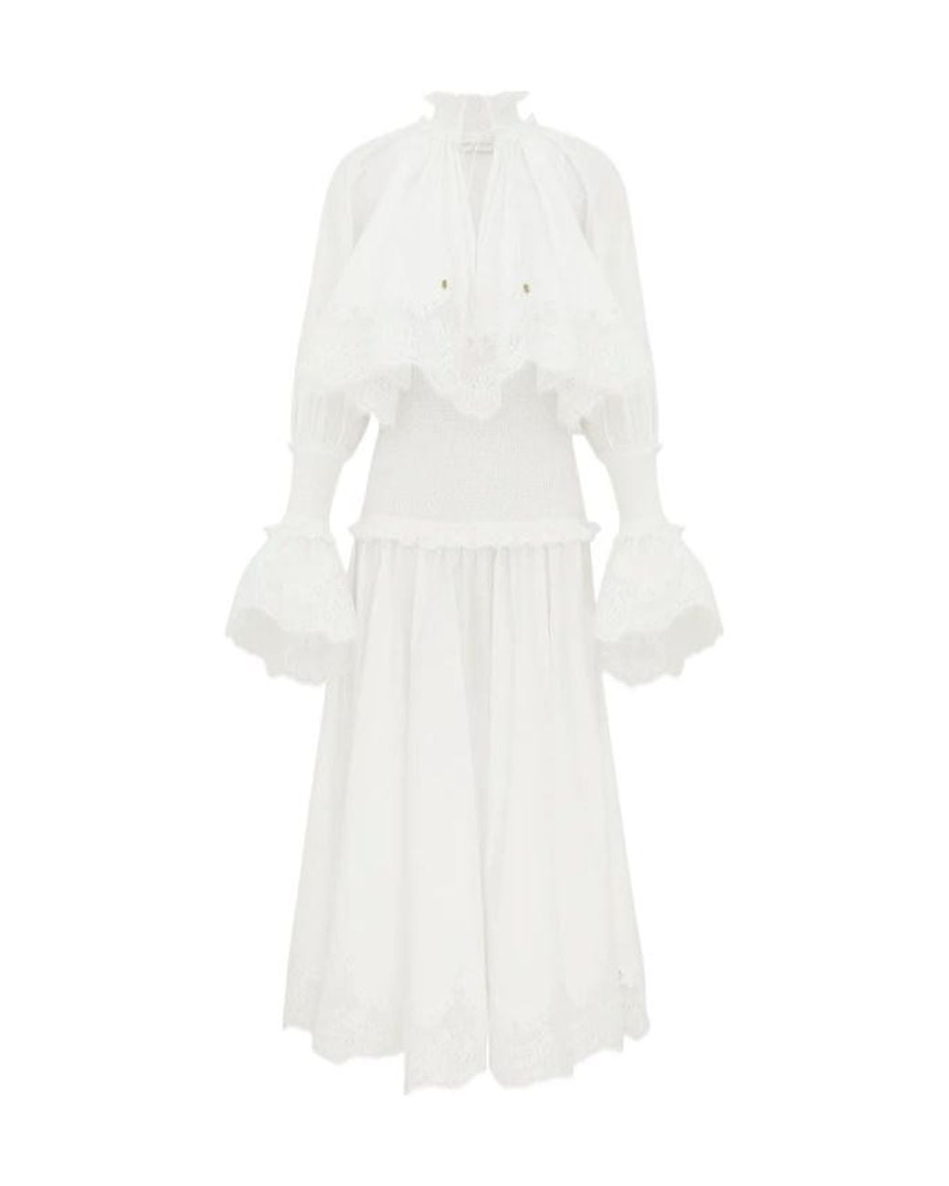 Zimmermann White Alchemy Poplin Maxi Dress
