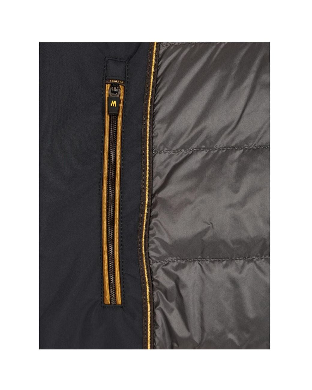 Moorer Black Evan H Stp Zip-Up High Neck Jacket for men