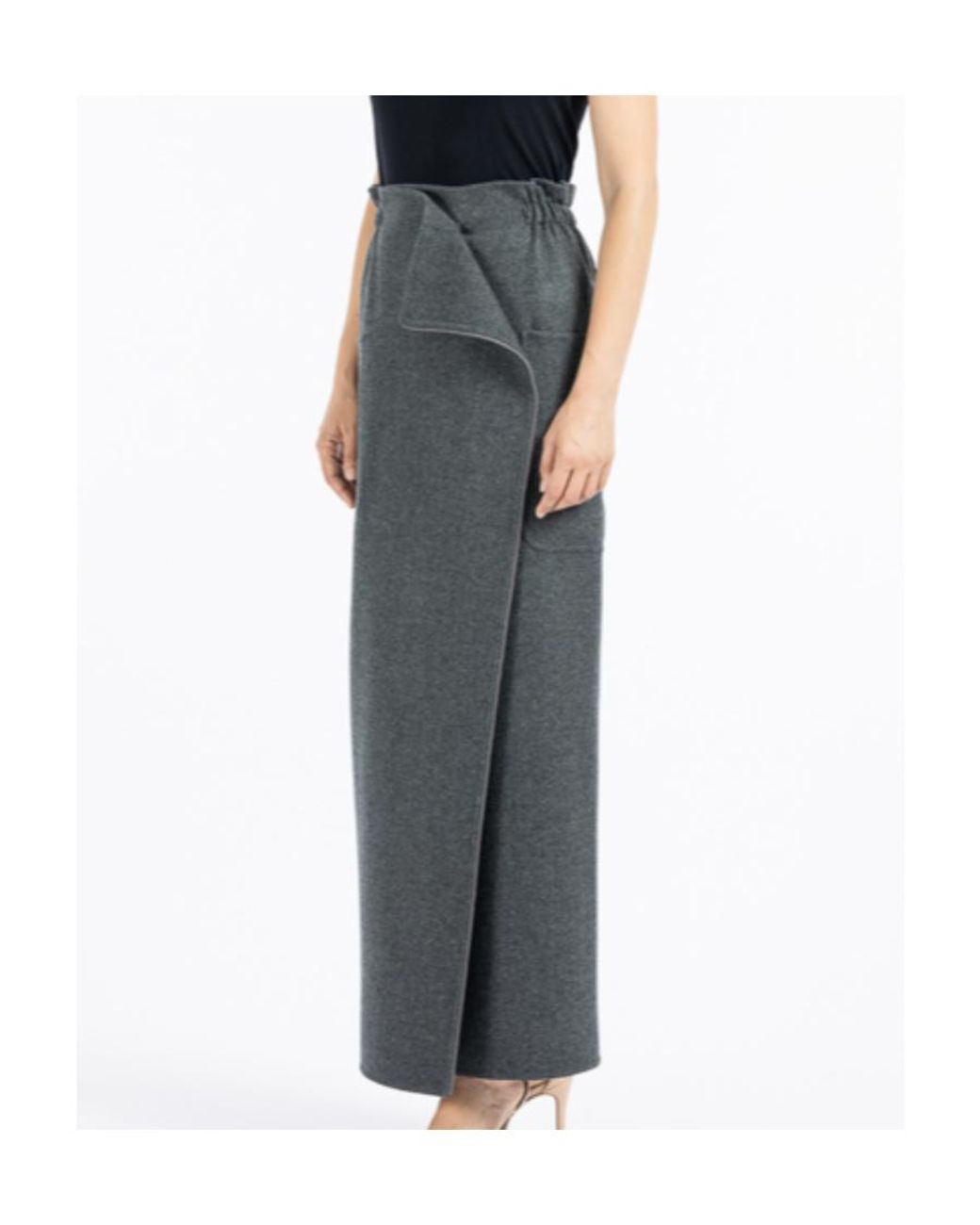 Max Mara Gray Messina High Waist Skirt