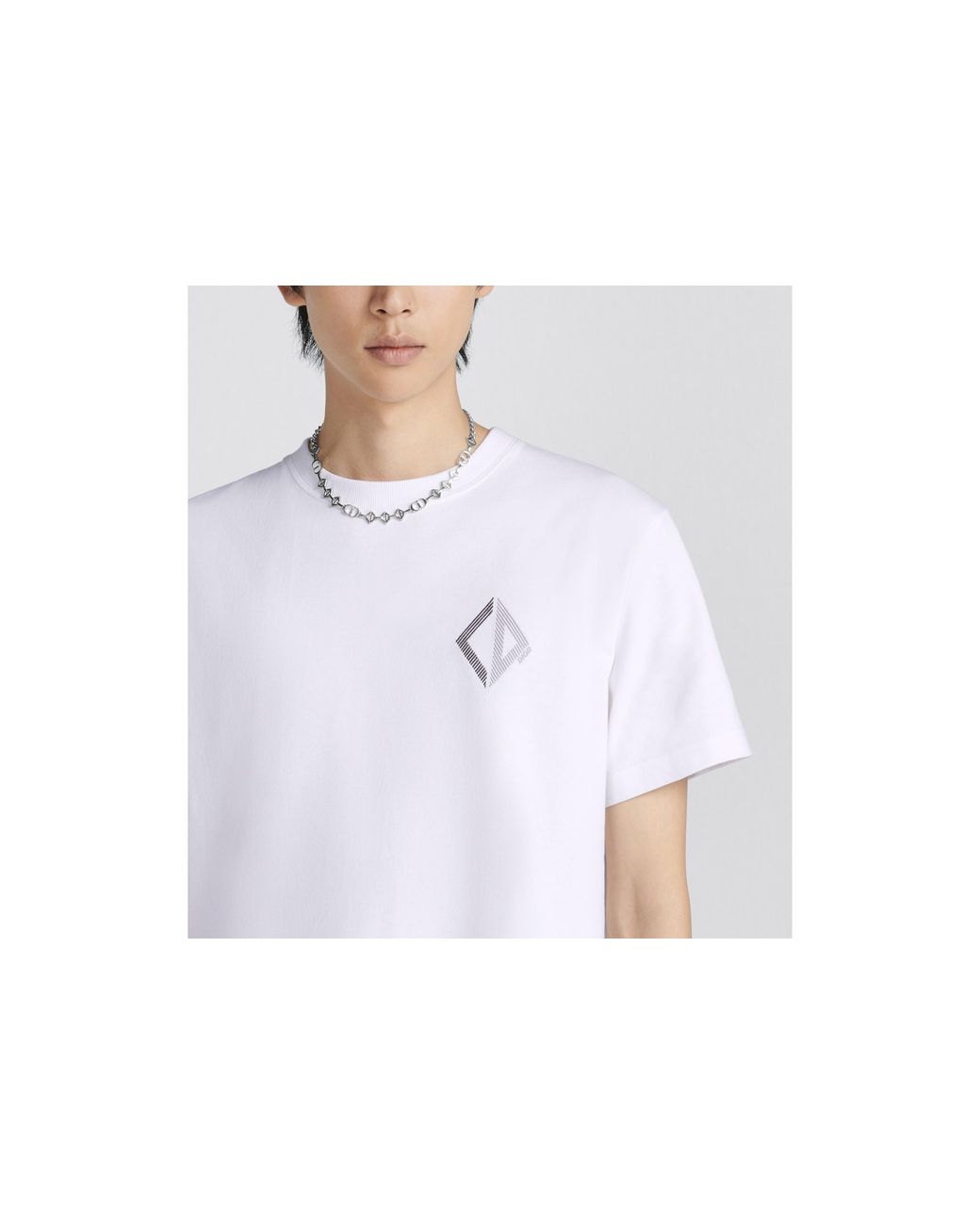 Dior White Cd Diamond Relaxed-Fit T-Shirt for men