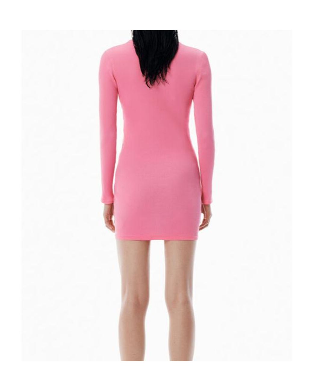 Alexander Wang Pink Long-Sleeve Loungewear Minidress