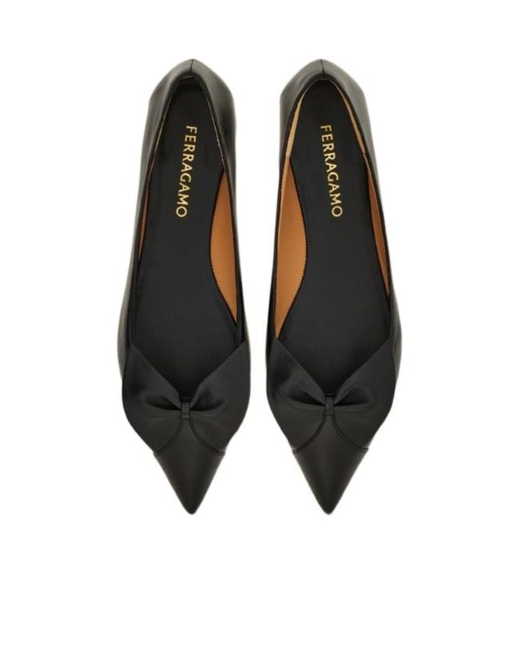 Ferragamo Black Bow Ballet Flat