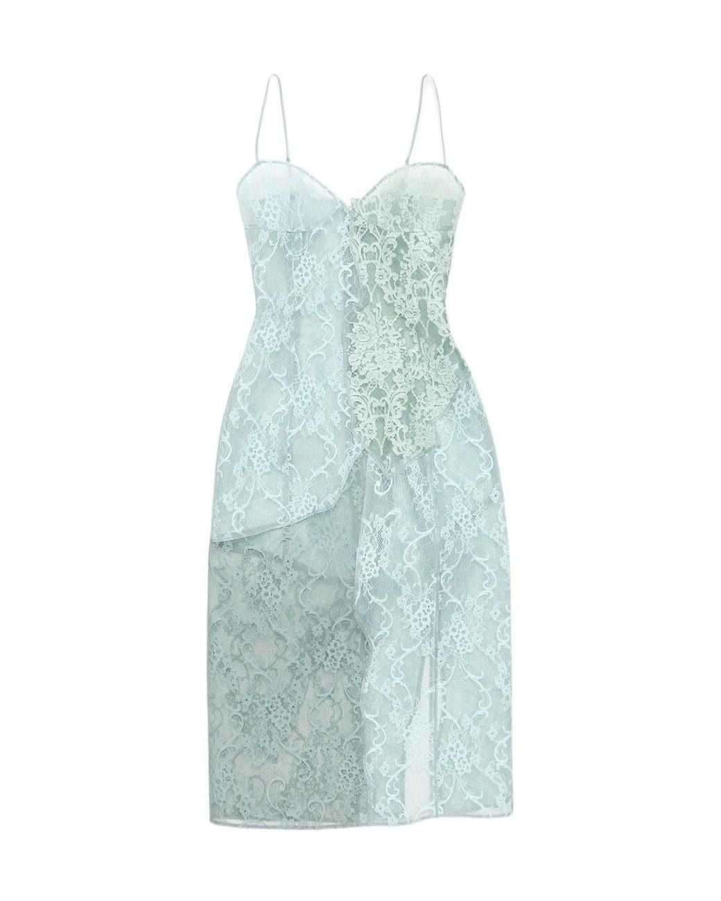 Acne Blue Lace Slip Dress