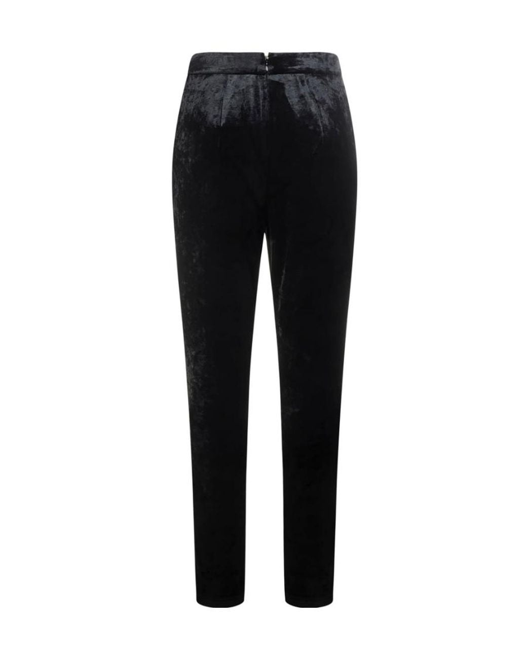 Balmain Black Skinny Velvet Trousers