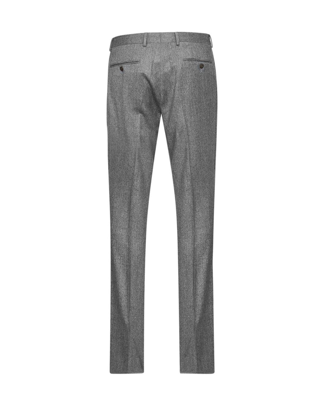 Zegna Gray Tapered Creased Pants for men