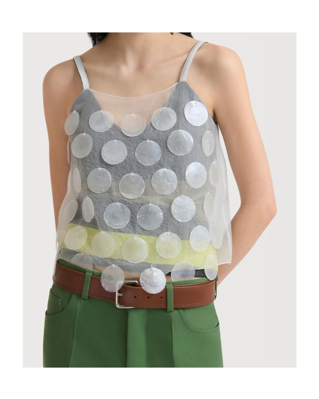 Marni Blue Sleeveless Layered Top