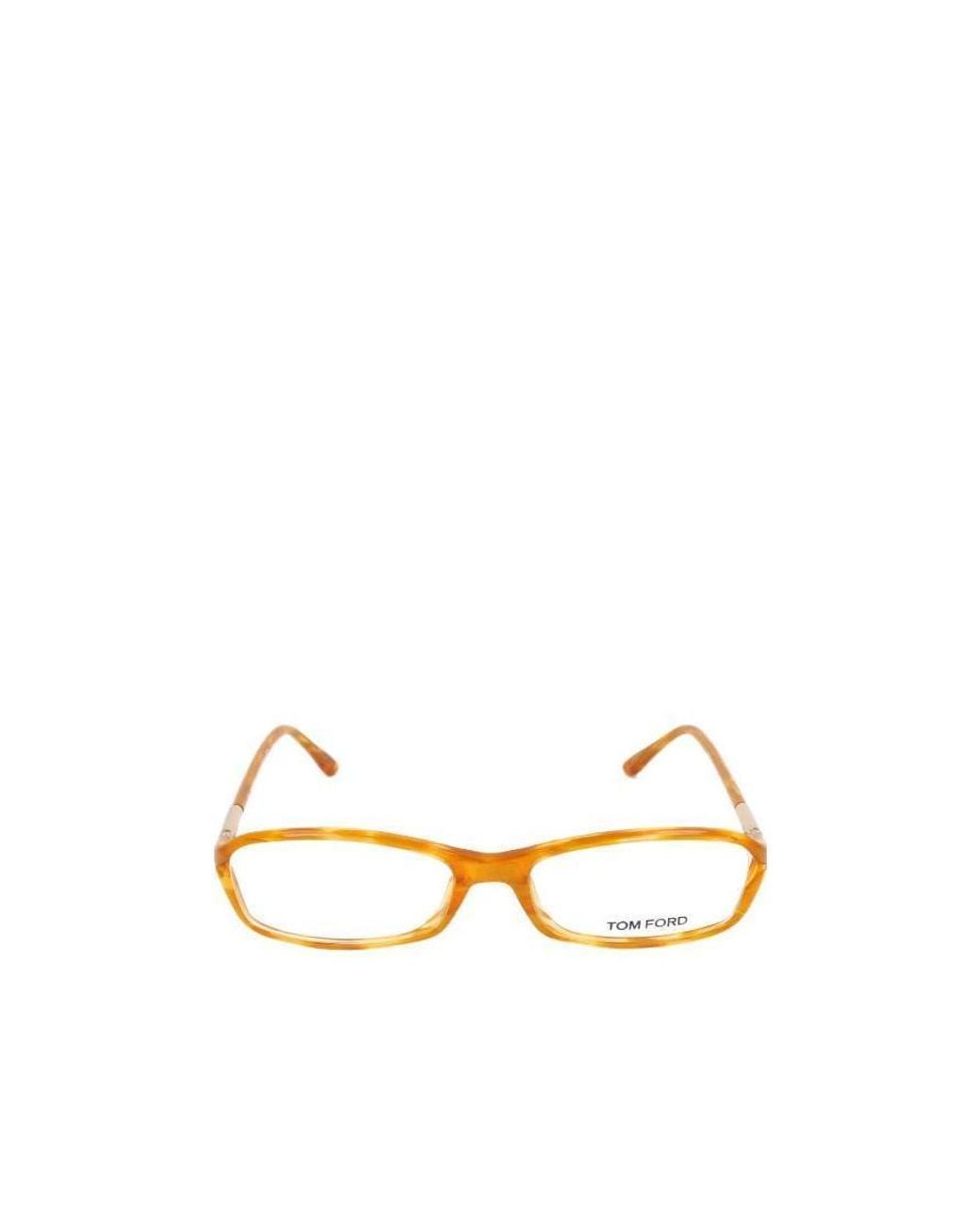 Tom Ford Metallic Rectangular Non-Prescription Glasses