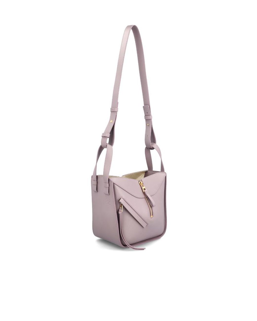 Loewe White Hammock Logo Embossed Shoulder Bag