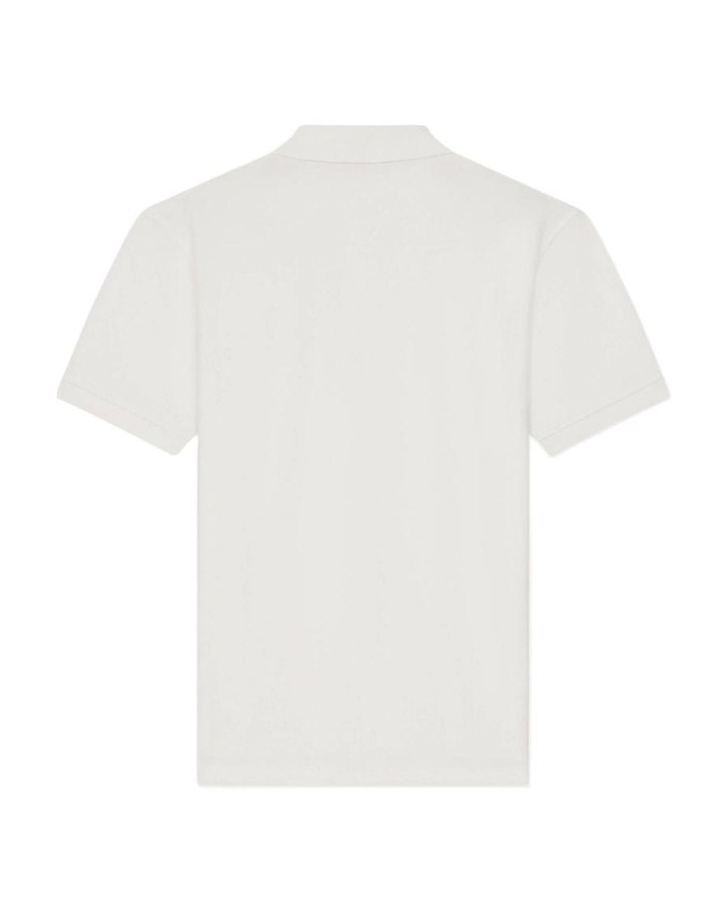 KENZO White Logo Embroidered Short-Sleeved Polo Shirt for men