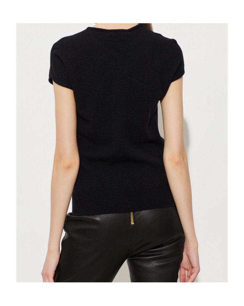 Balmain Black Button Detailed Knitted Top