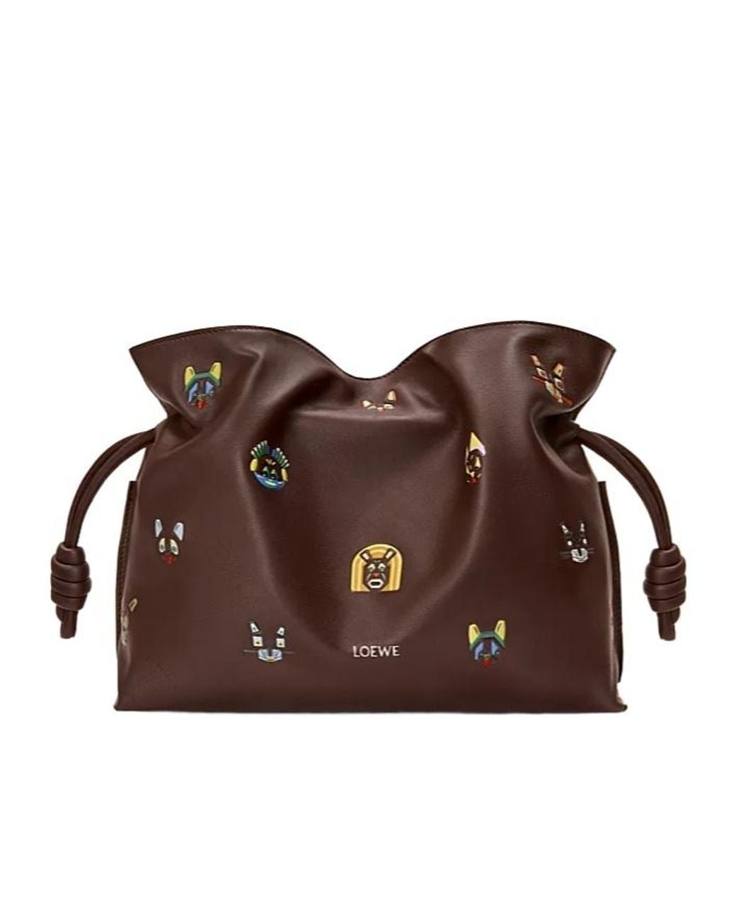 Loewe Brown X Louis Wain Medium Leather Flamenco Shoulder Bag