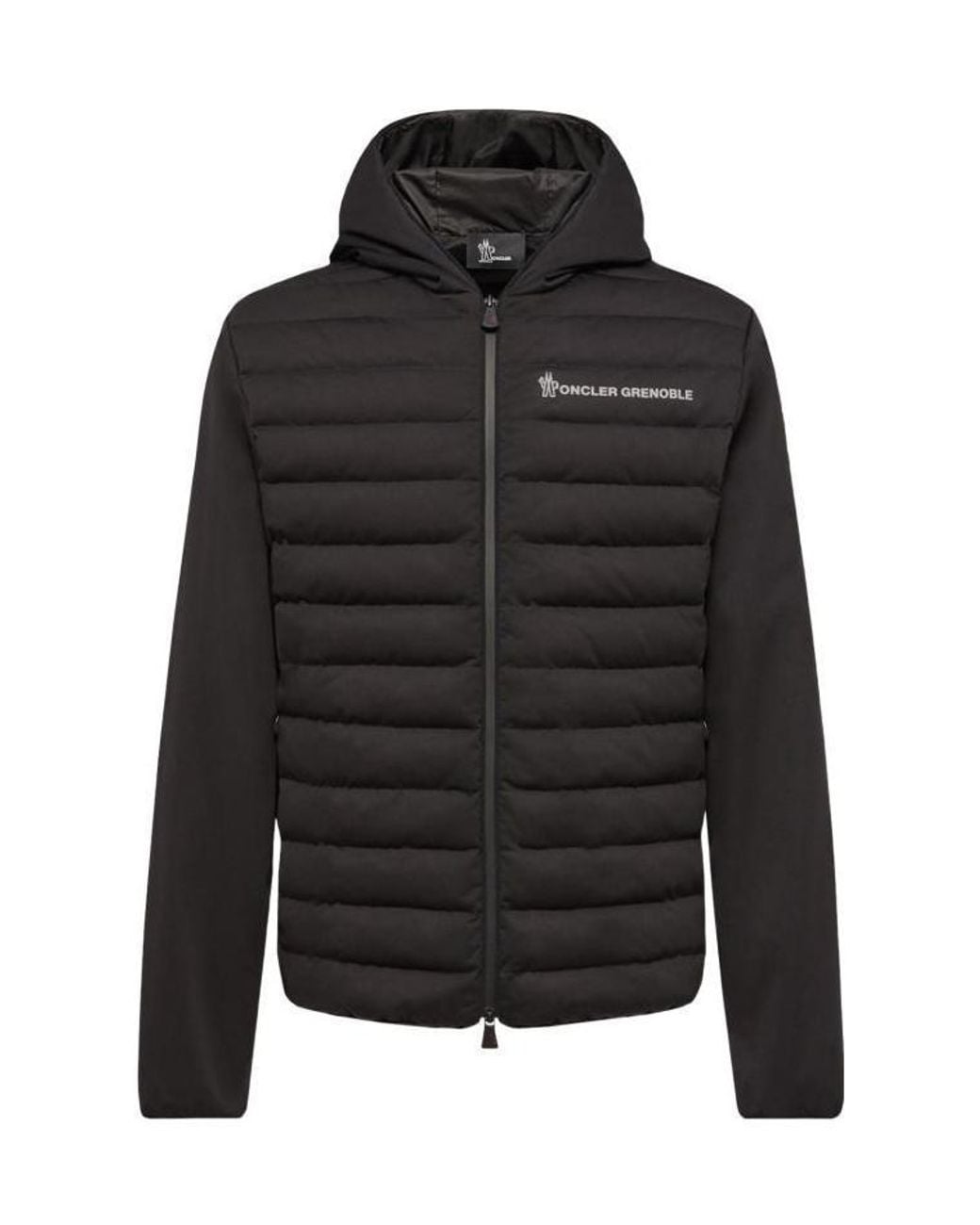 Moncler Black Padded Zip-Up Sweatshirt for men