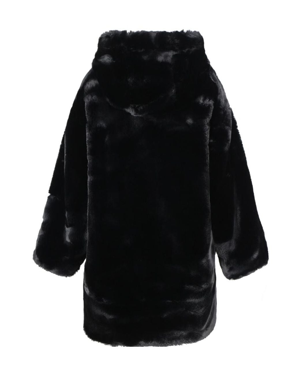Moose Knuckles Black Faux-Fur Hooded Coat