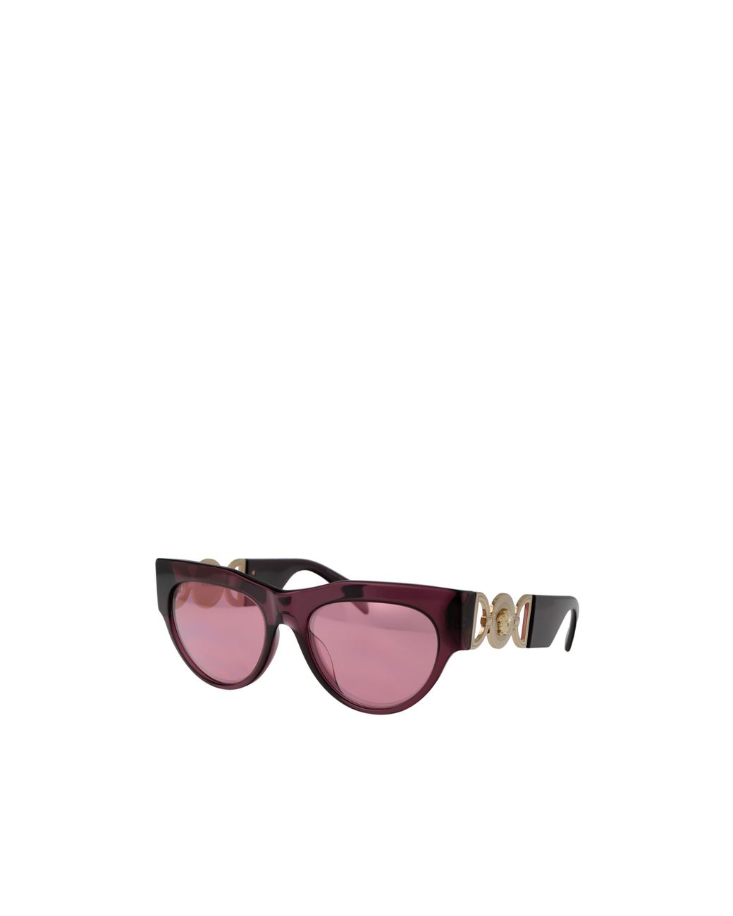 Versace Purple Eyewear Round Frame Sunglasses for men