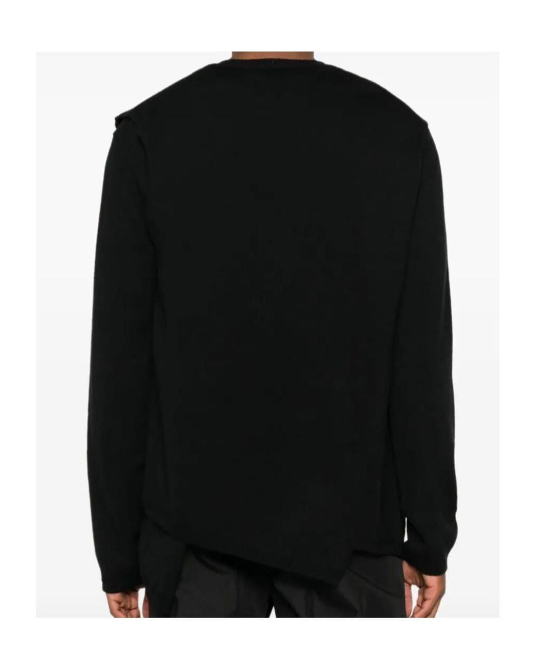 Comme des Garçons Black Comme Des Garçons Shirt Asymmetrical Hem Layered Jumper for men