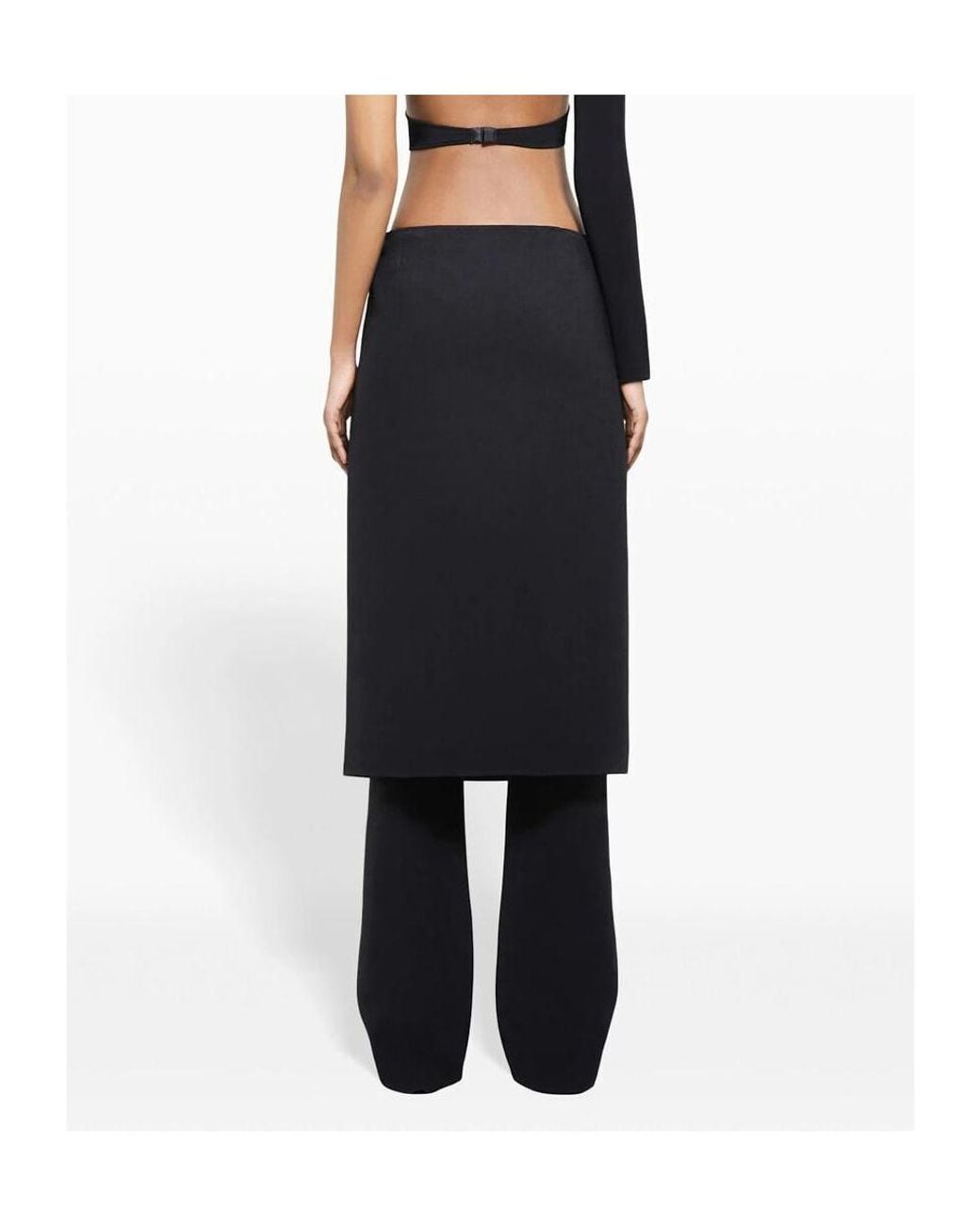 Courreges Blue Courrèges Oblique Tailored Midi Skirt