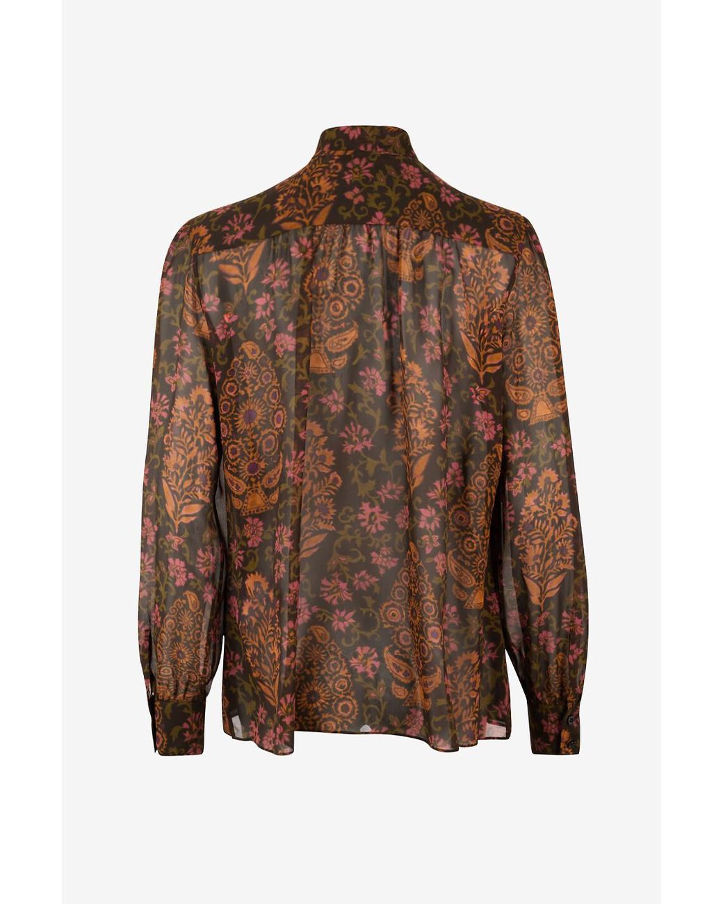 Giambattista Valli Brown Paisley Print Shirt