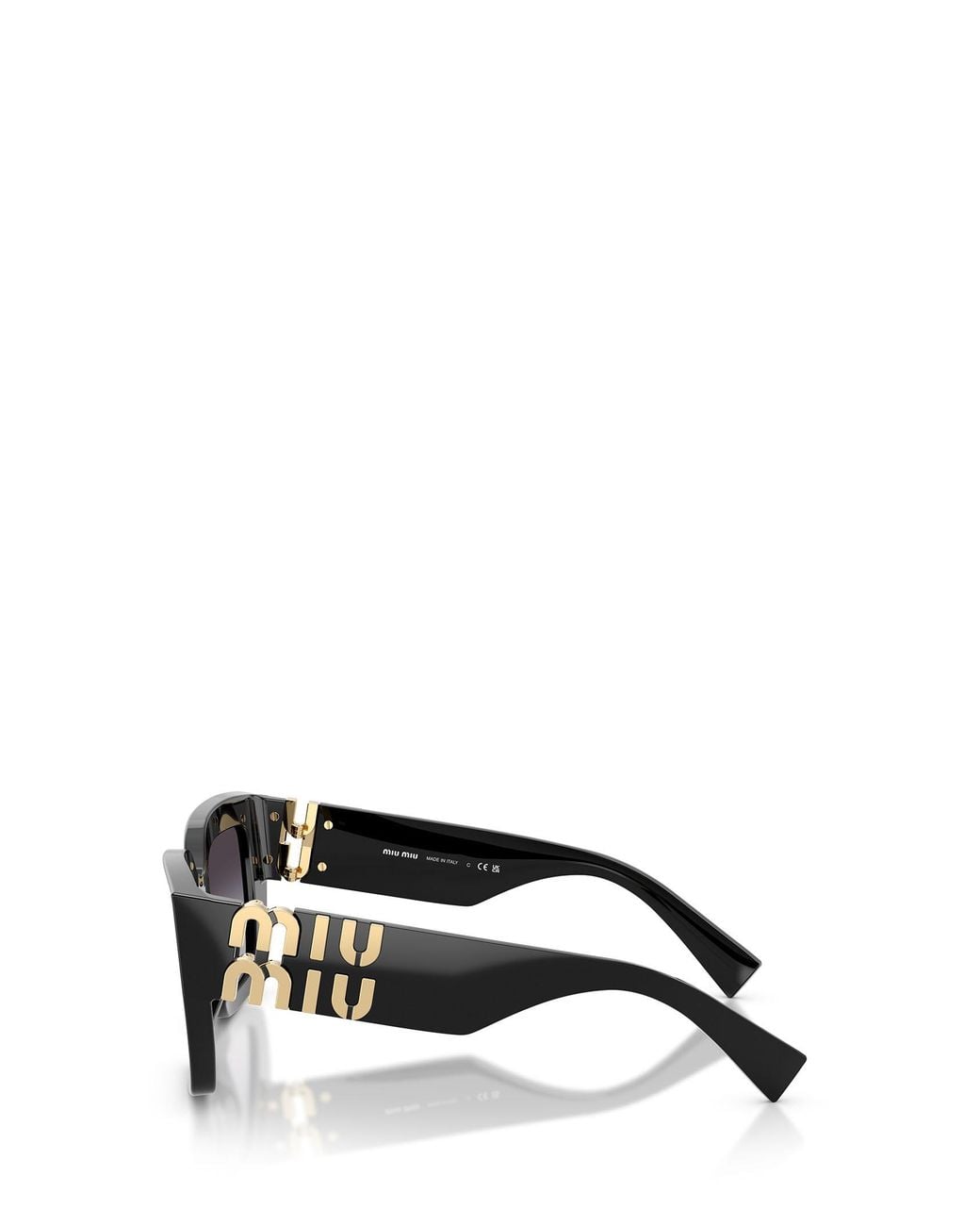 Miu Miu White Eyewear Square Frame Sunglasses