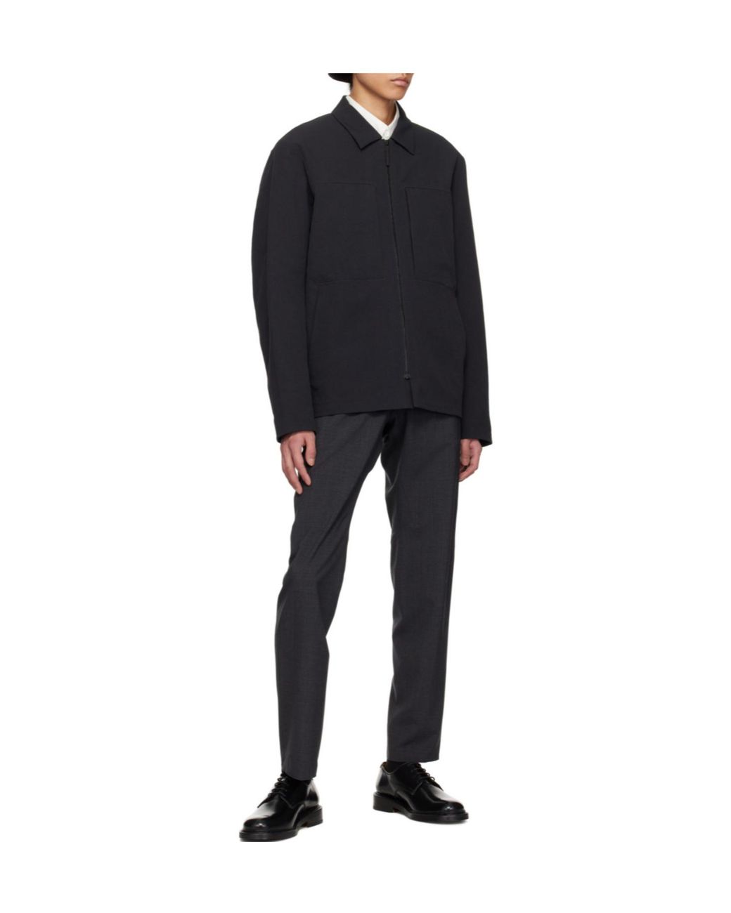 Veilance Black Mionn Zip Overshirt for men