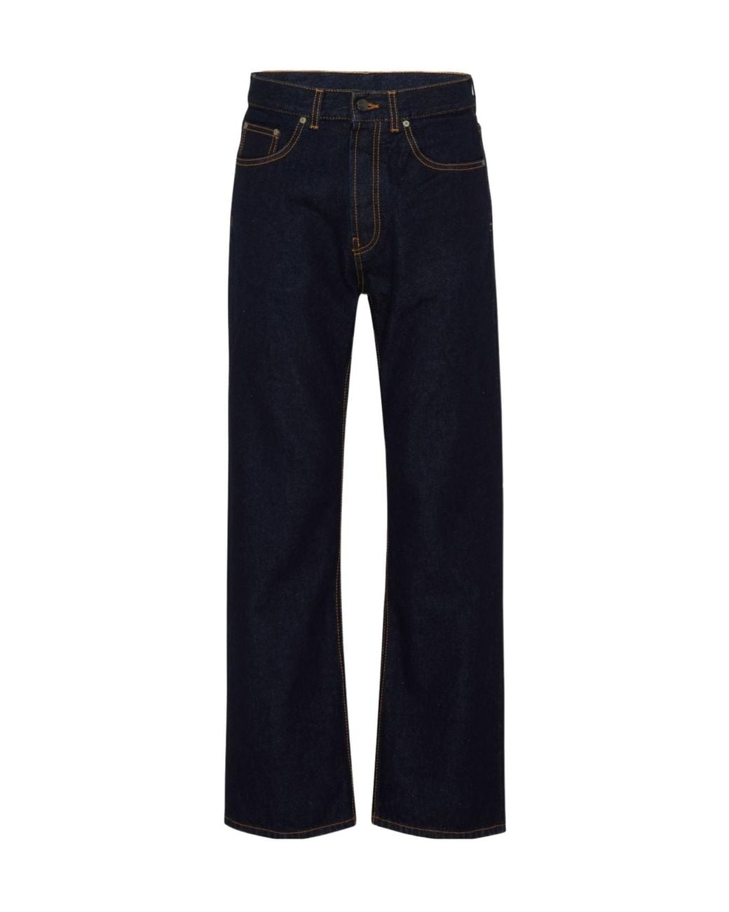 Palm Angels Blue Wide-Leg Jeans With Logo Unwashed for men