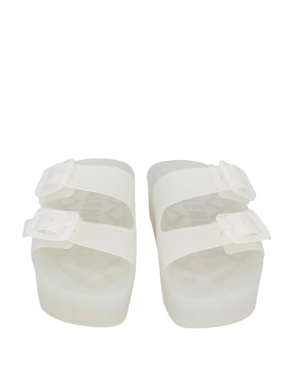 Balenciaga White Minimalist Plain Slippers