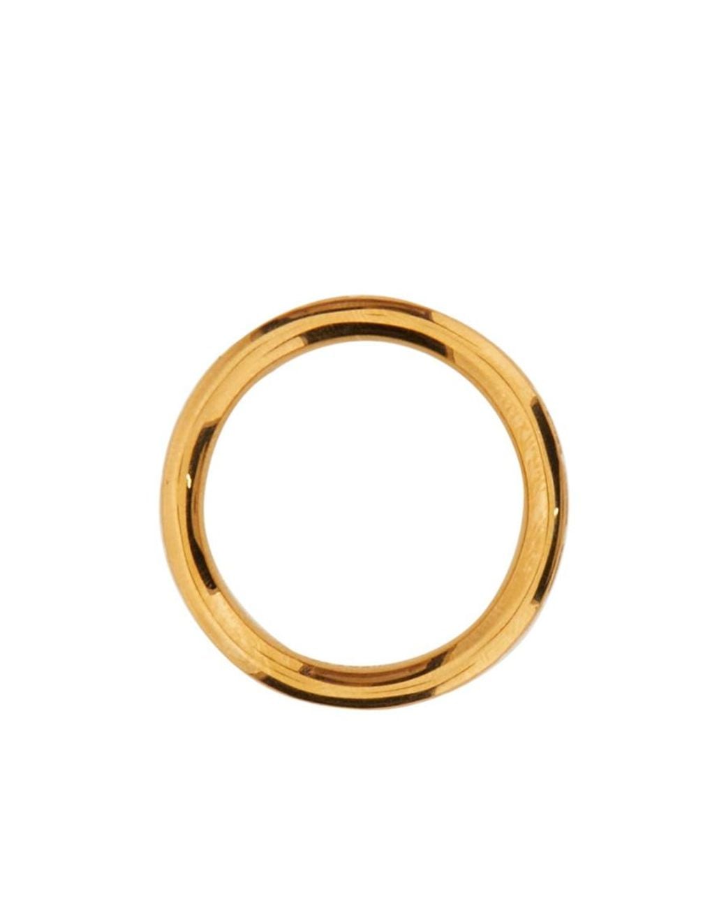 Versace Metallic Greek Key Engraved Ring for men