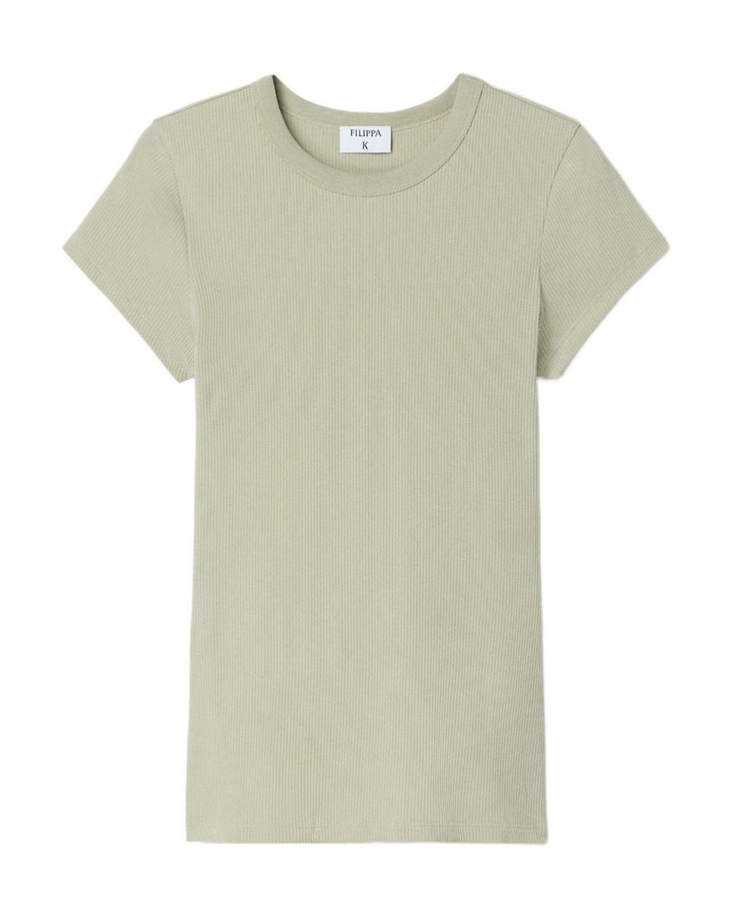 Filippa K Green Slim Ribbed T-Shirt