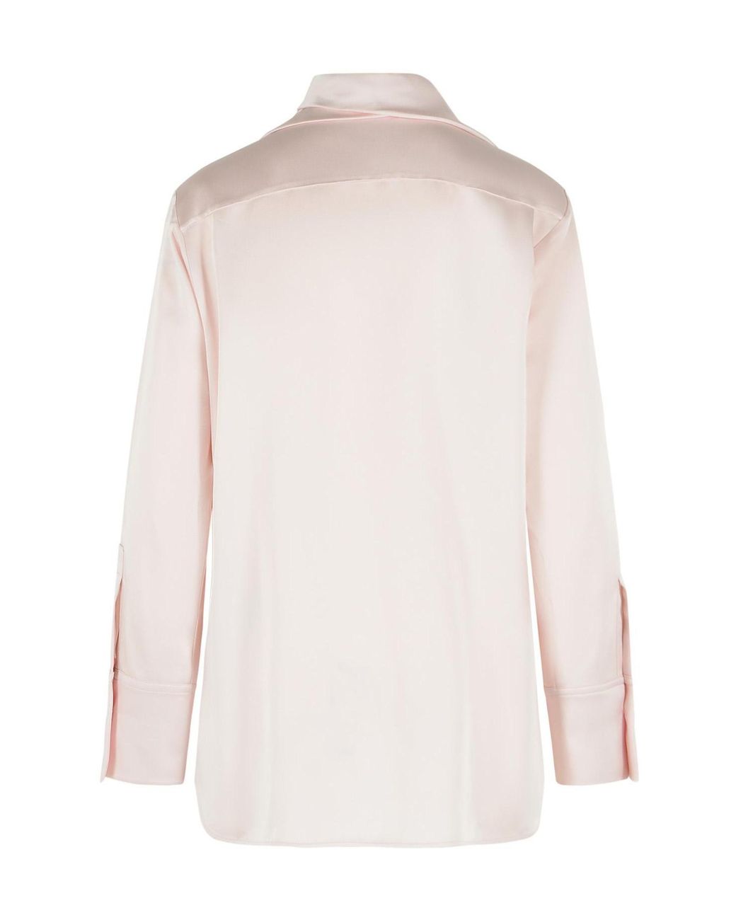 Jil Sander Pink Long-Sleeved Satin Shirt
