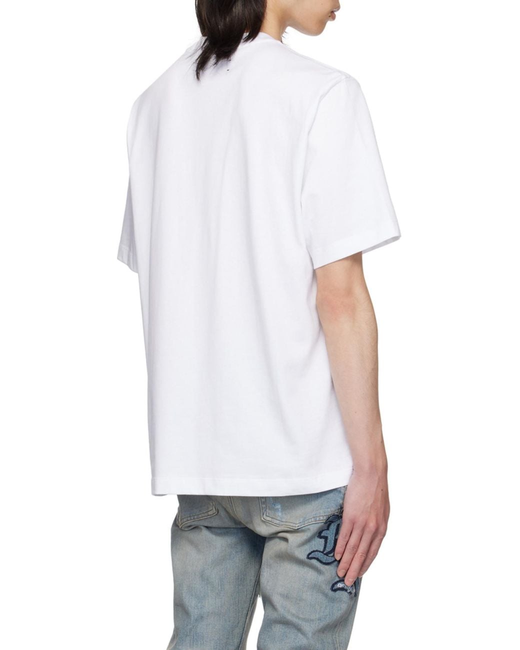 Amiri White Logo-Print T-Shirt for men
