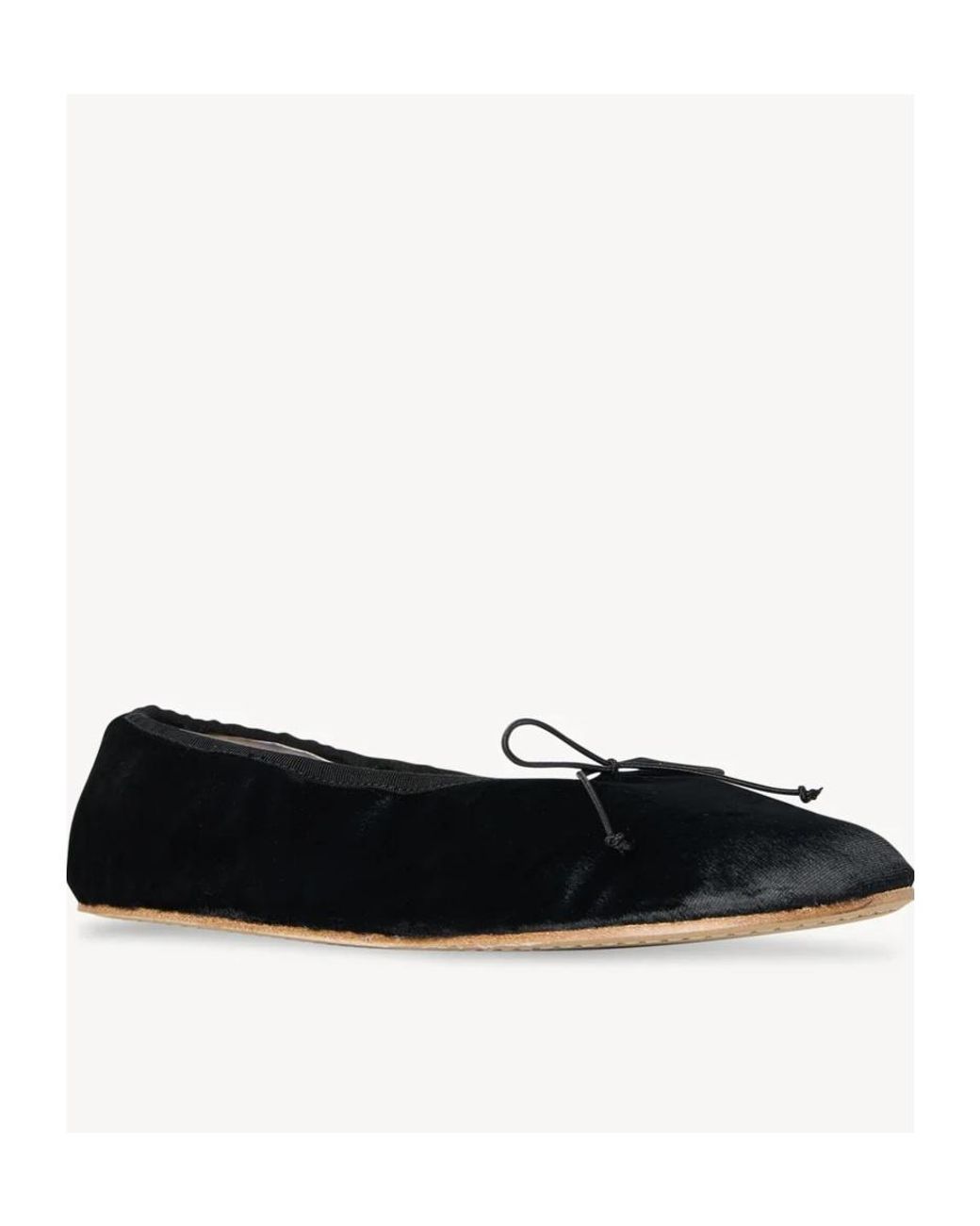 The Row Black Round Ballet Flats