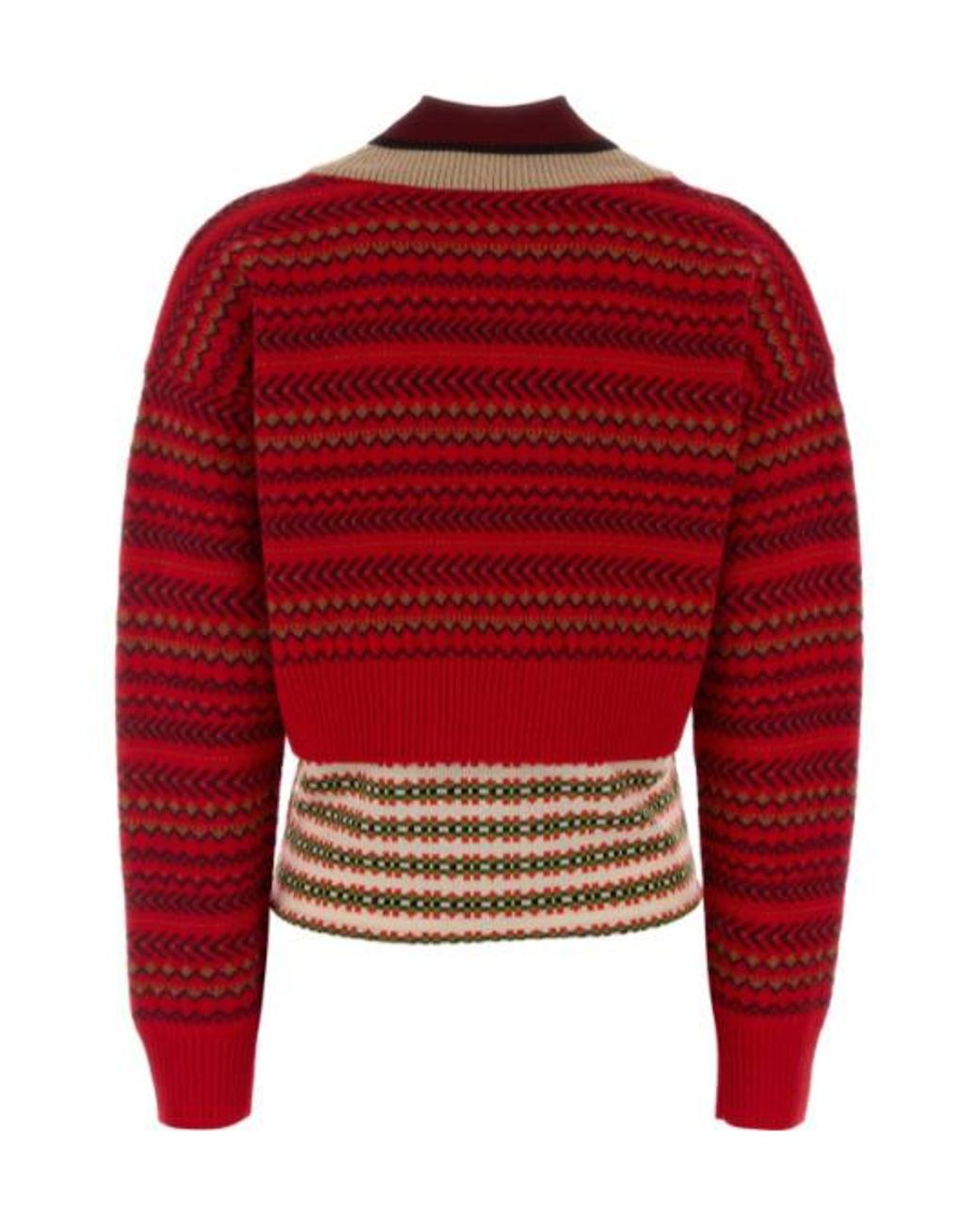 Dries Van Noten Red Long-Sleeved Sweater