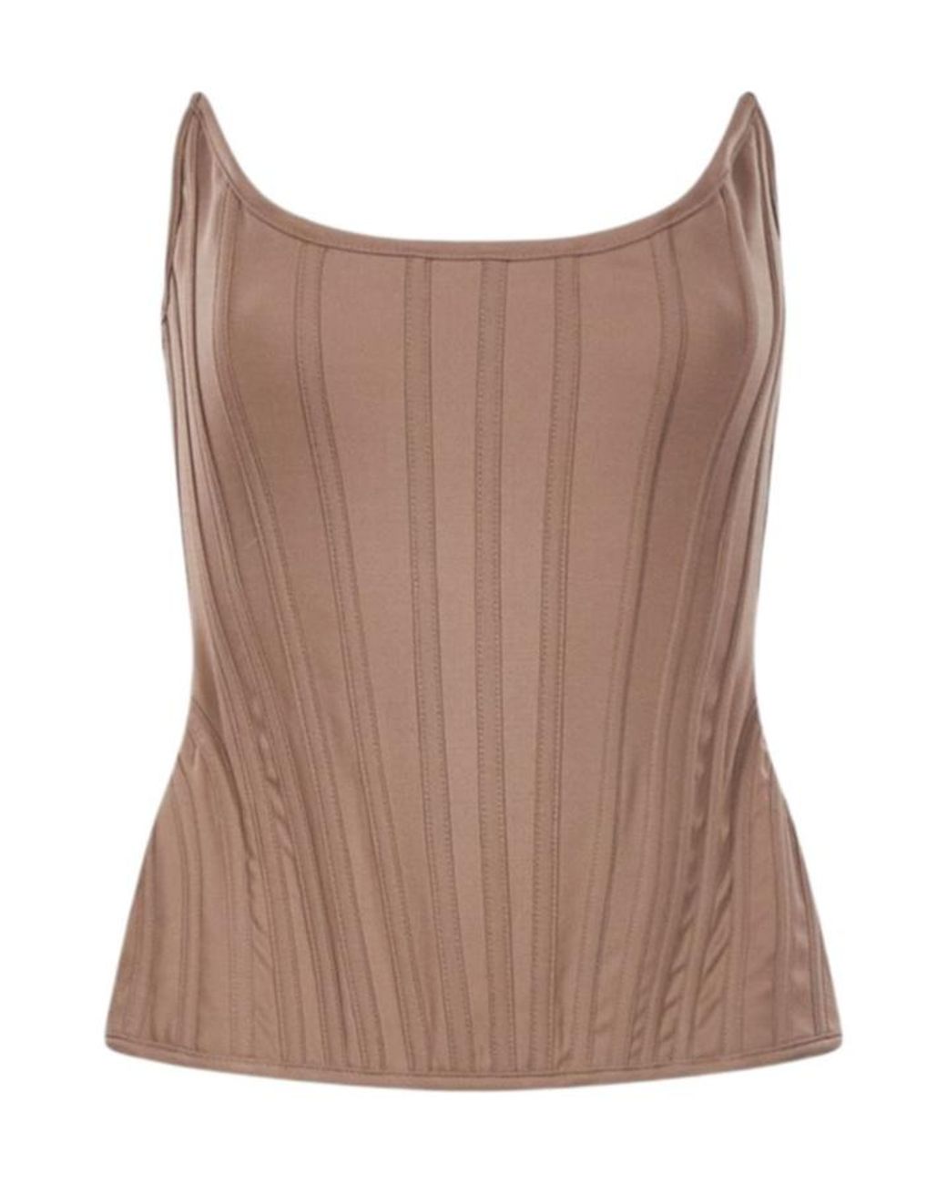 GIUSEPPE DI MORABITO Brown Strapless Boned Top