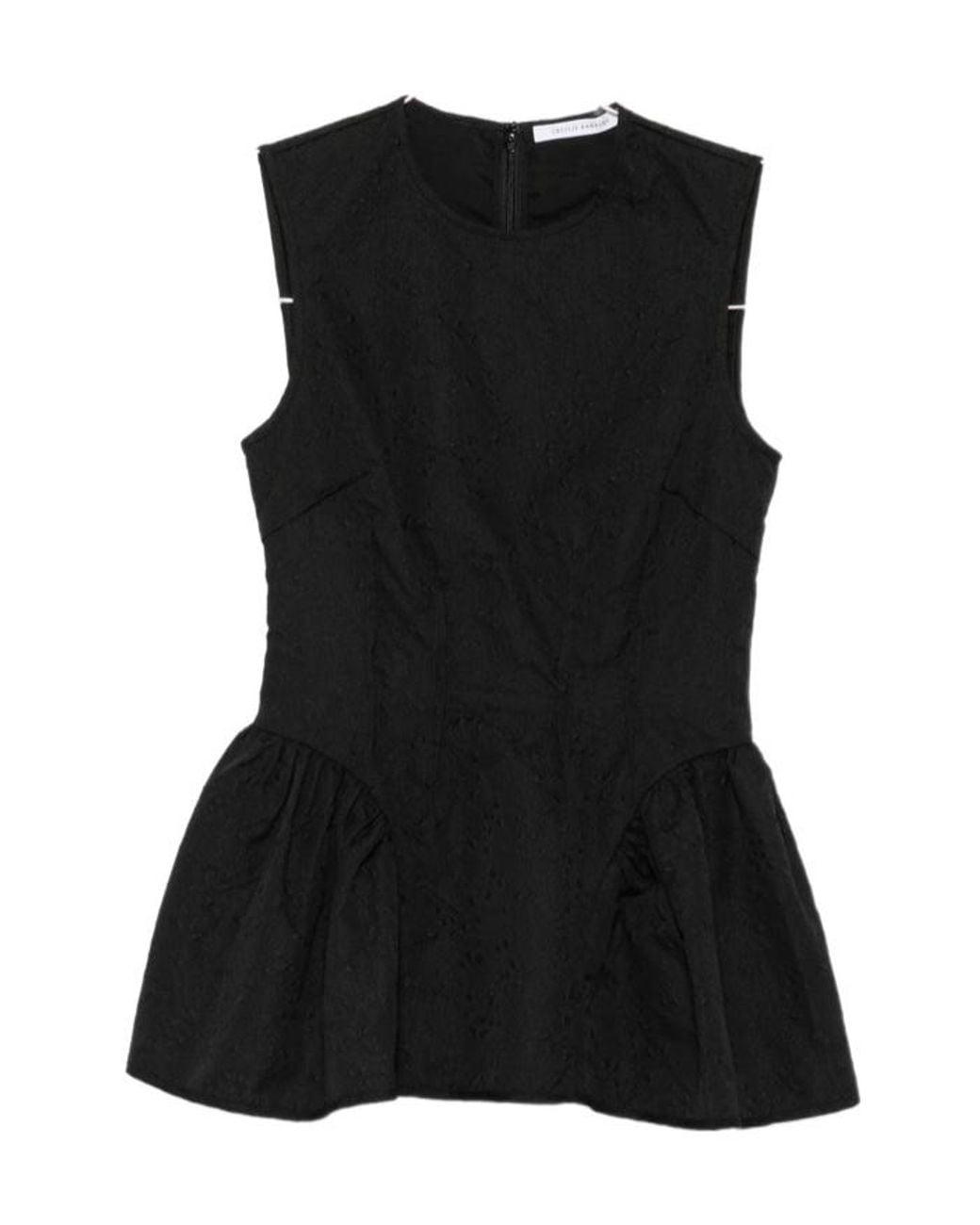 CECILIE BAHNSEN Black Sleeveless Tops