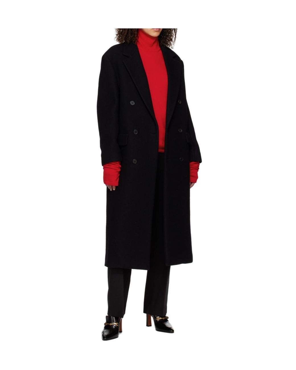 The Row Black Impressed Detail Casual Pants