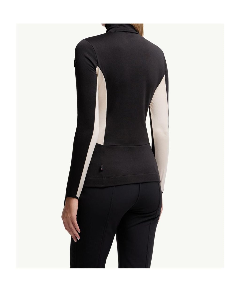 Moncler Black Grenoble Panelled Zip Performance Top