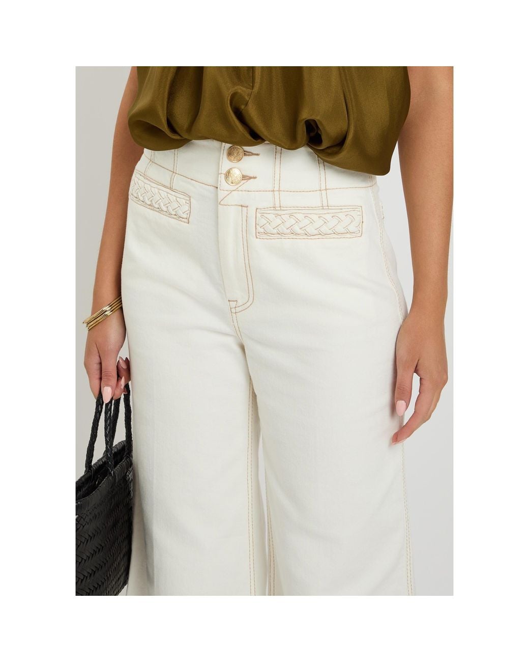 Zimmermann White High-Waist Jeans