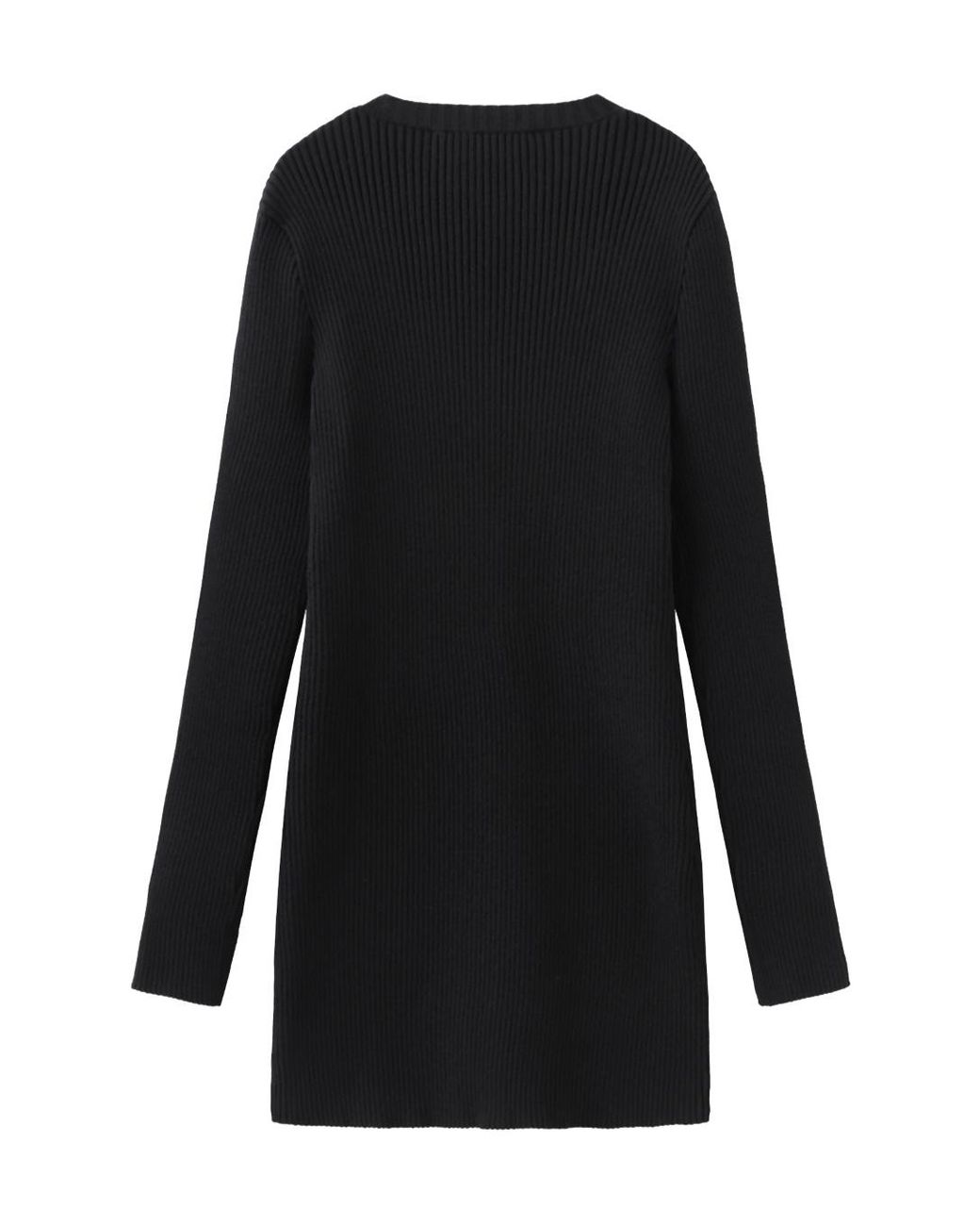 Marissa Chiara Black Zippered Knit Dress
