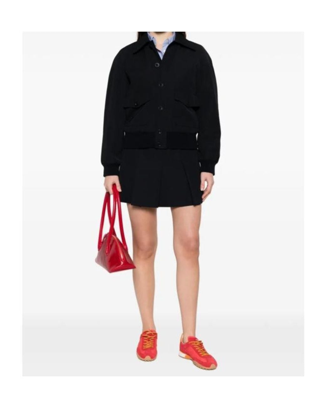 A.P.C. Black Pleated Mini Skirt