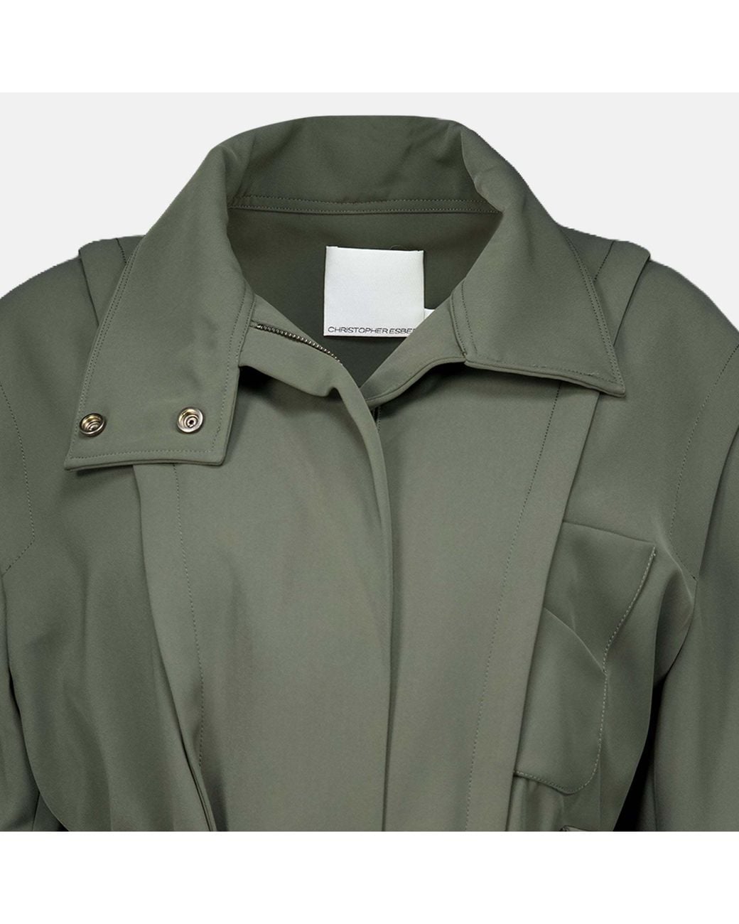 Christopher Esber Green Virelle Belted Jacket