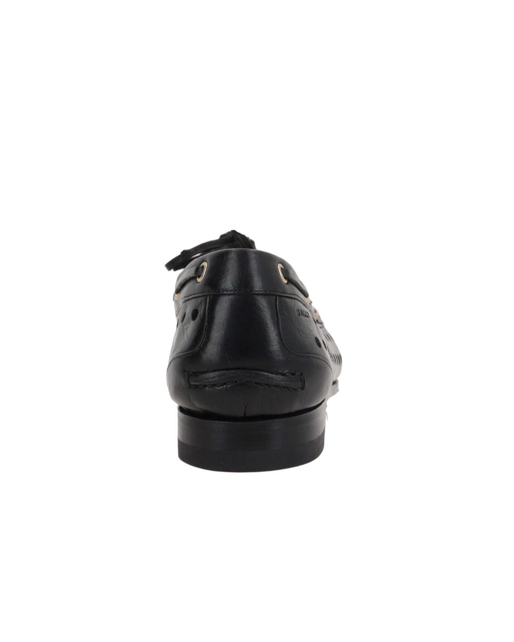 Bally Black Plume Lace-Up Loafers