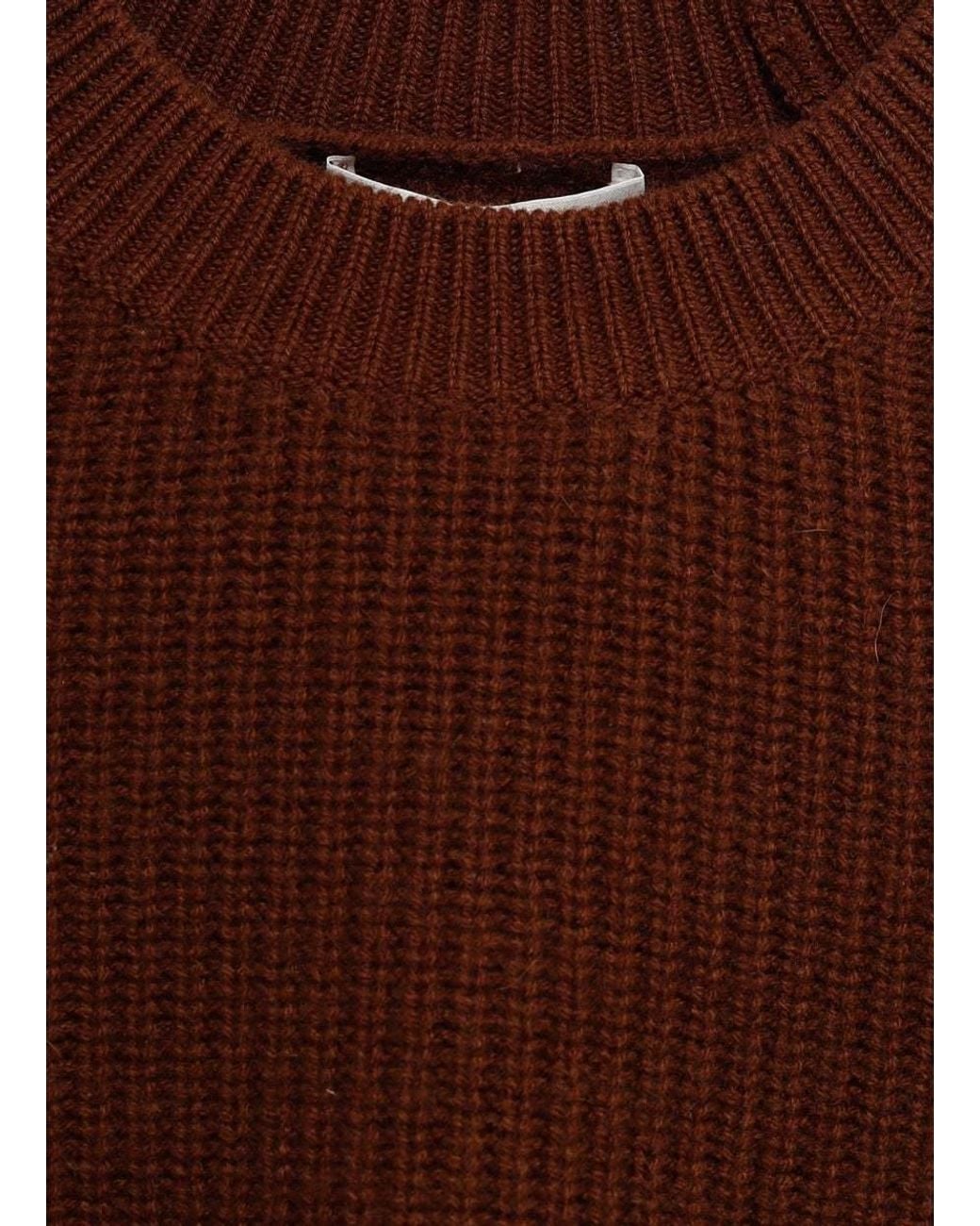 J.W. Anderson Brown Jw Anderson Puff-Sleeved Crew Neck Jumper