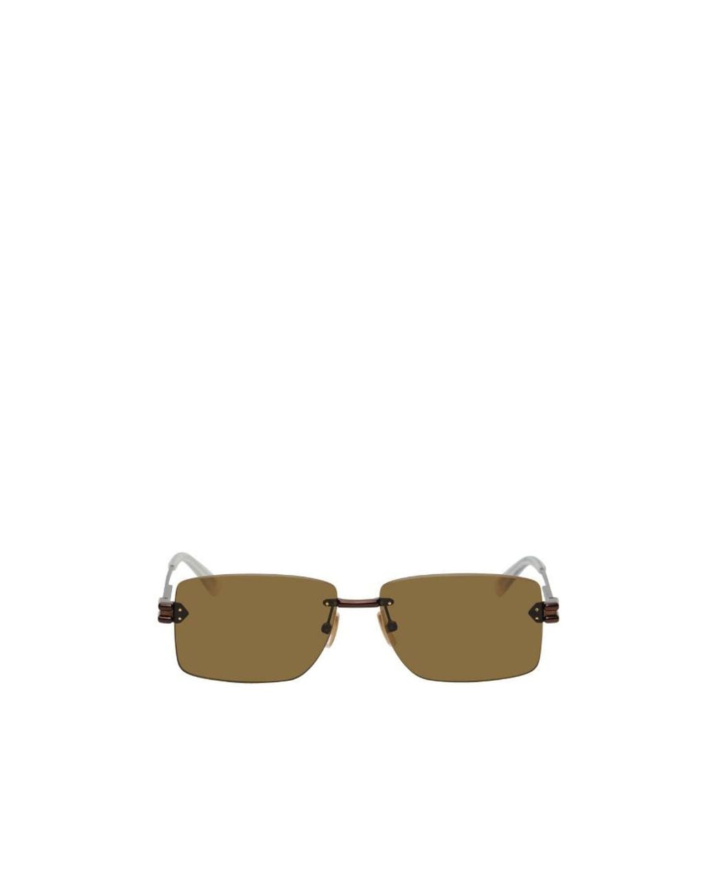 Bottega Veneta Multicolor Eyewear Rectangle-Frame Rimless Sunglasses