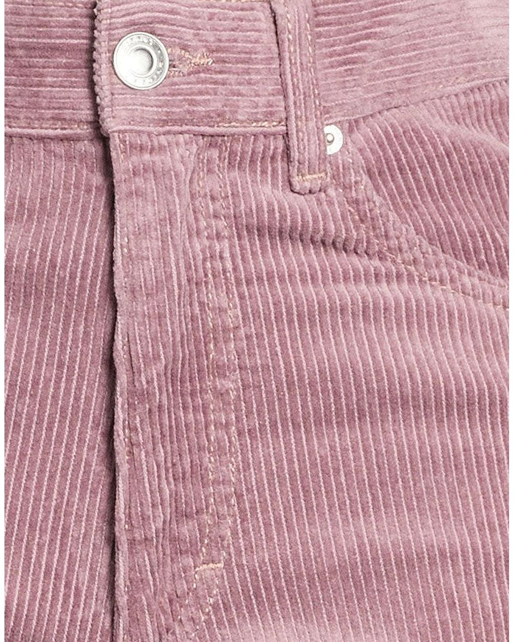Isabel Marant Pink Straight-Leg Corduroy Pants
