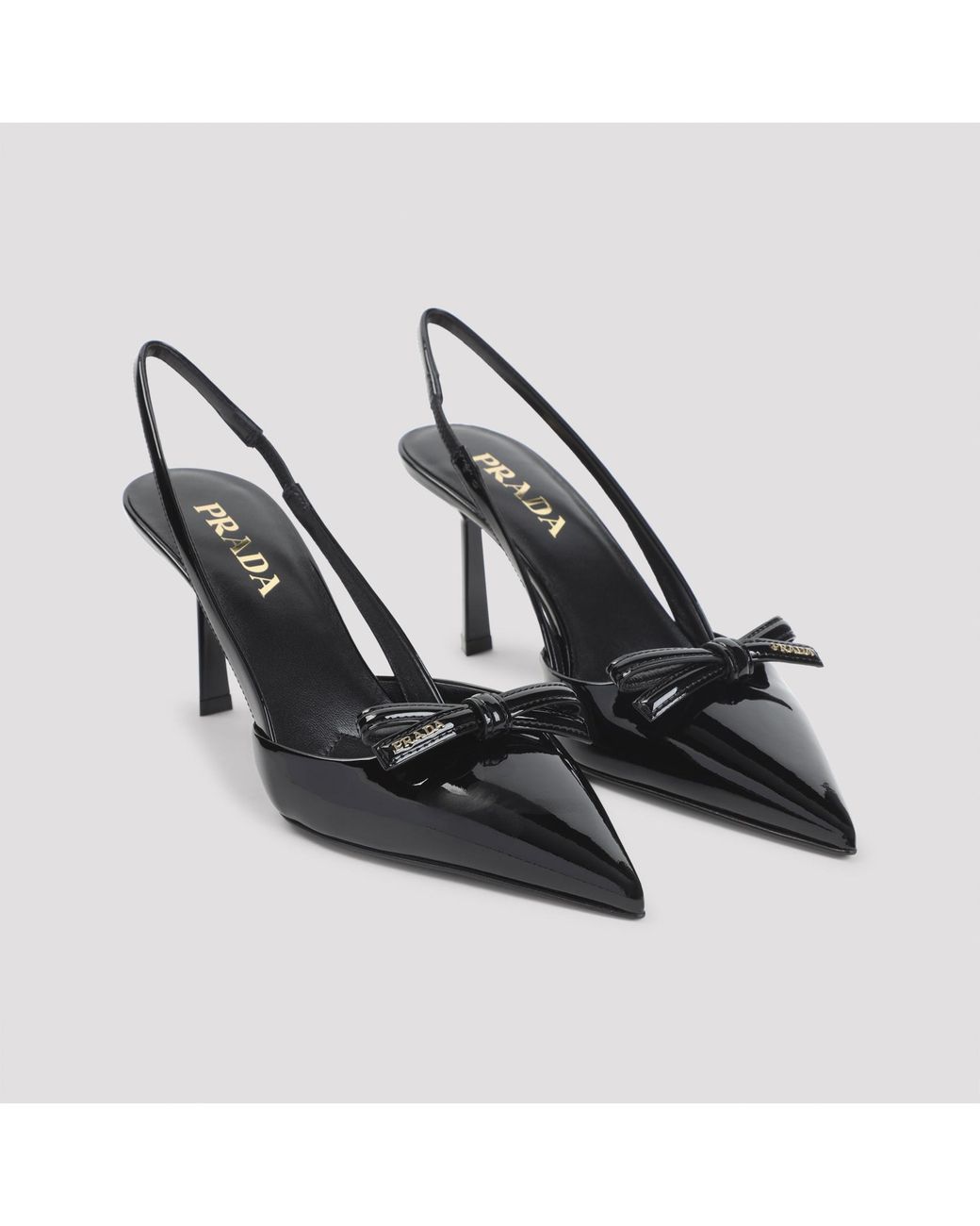 Prada Metallic Pointed-Toe Slingback Pumps