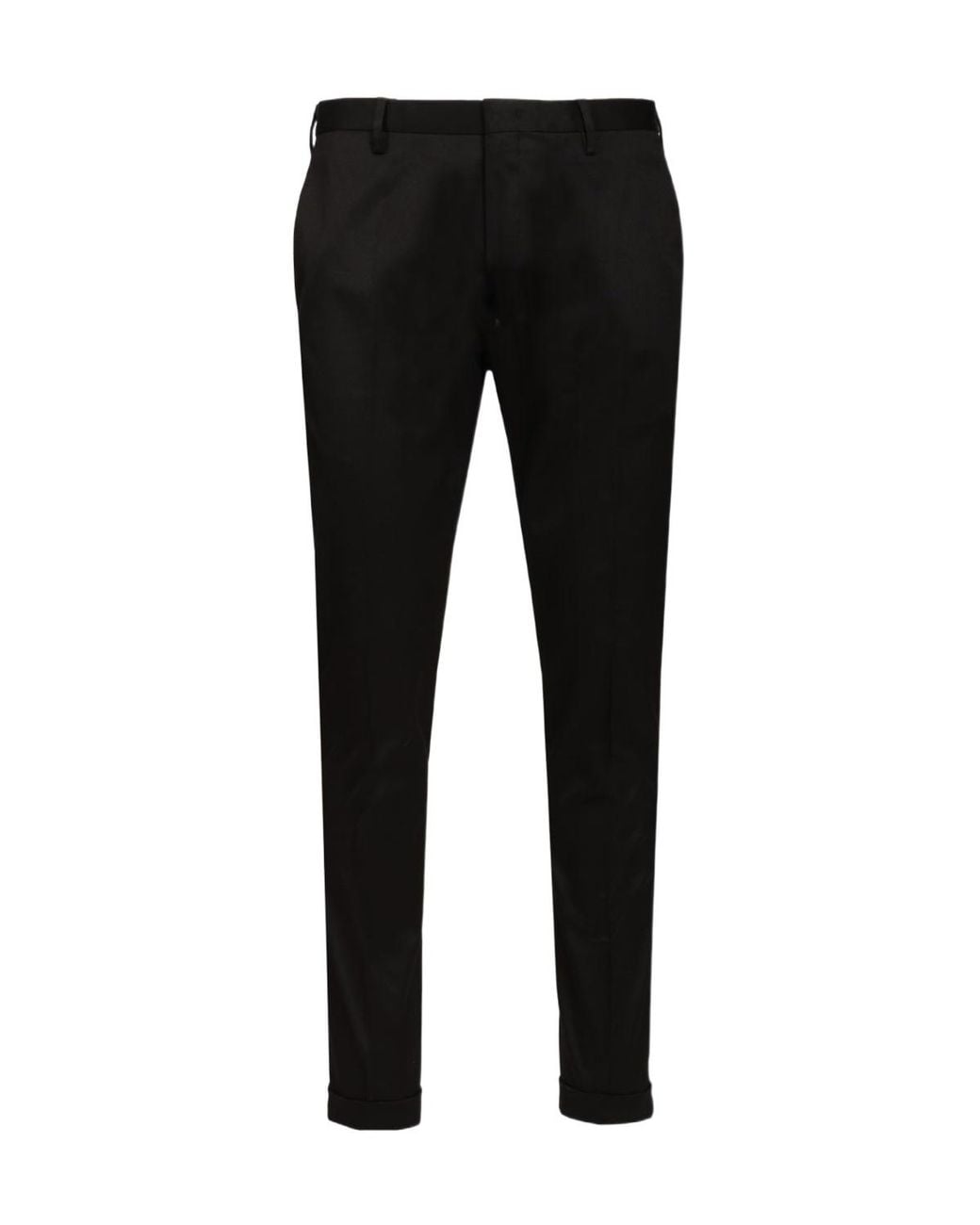Paul Smith Black Slim Fit Cuffed Chino Pants for men